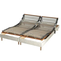 Idliterie Lot sommiers avec réglage fermeté au niveau lombaire 2x70x190* Sommier