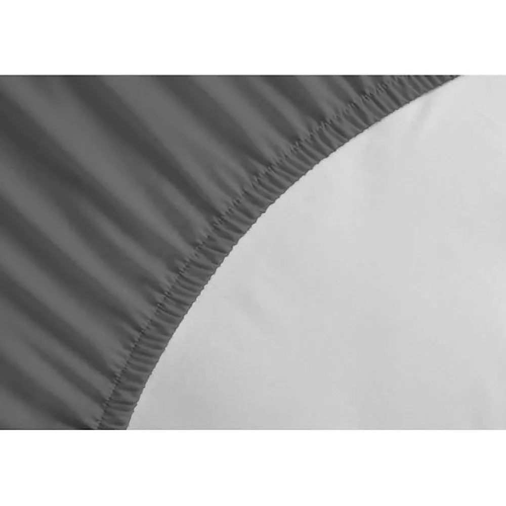 Drap Housse 100% coton 160x200x25 cm - Gris foncé>Lovely Home Outlet