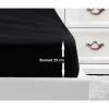 Drap Housse 100% coton 140x190x25 cm - Noir>Lovely Home Best
