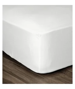 Drap Housse 100% coton 90x190x25 cm blanc>Lovely Home Clearance