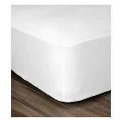 Drap Housse 100% Coton 180x200cm - Bonnet 35cm - Blanc>Lovely Home Clearance