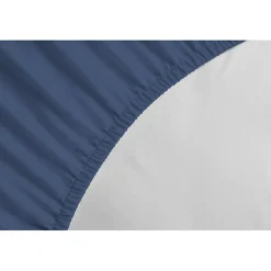 Drap housse - 180 x 200 + 25 cm - 100% coton - Bleu>Lovely Home