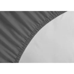 Drap Housse 100% coton 180x200x30 cm gris foncé>Lovely Home Outlet