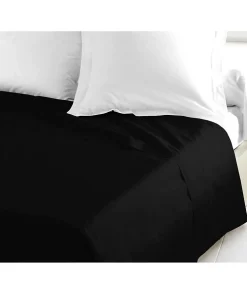 Lovely Home Drap Plat 100% coton 180x290 cm noir* Drap Plat