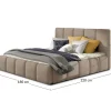 Best Mobilier Lucea - lit coffre - 160x200 - sommier inclus - en velours -* Lit Coffre