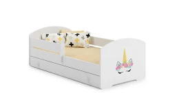 LUK lit enfant avec tiroir et barreau 160x80 corne de licorne>Kobi Hot