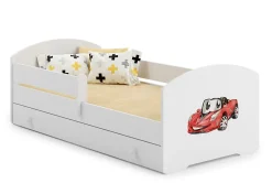 LUK lit enfant avec tiroir et barreau 160x80 Auto flag>Kobi Discount