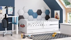 LUK lit enfant avec tiroir et barreau 160x80 Auto flag>Kobi Discount