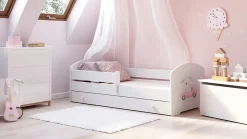 Kobi LUK lit enfant avec tiroir et barreau 140x70 Cat* Lit Avec Rangement