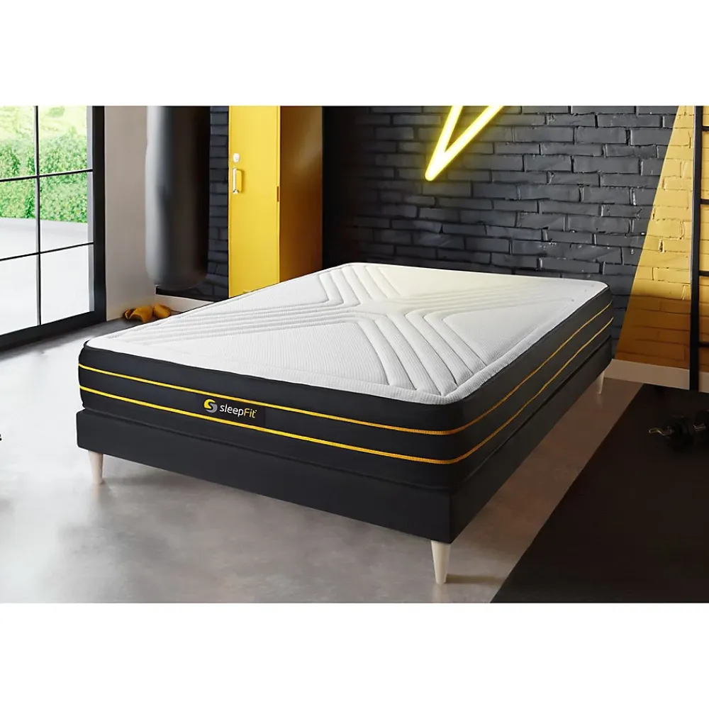 Sleepfit Matelas Mémoire de forme et micro ressorts ensachés - Confort : Equilibré* Matelas