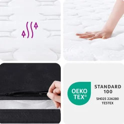Matelas à ressorts bonnell moyen 90x190 cm><noscript><img width=