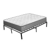 Teeno Matelas à ressorts de 20 cm d'épaisseur + cadre de lit en métal de 160x200 cm* Ensemble Sommier Et Matelas