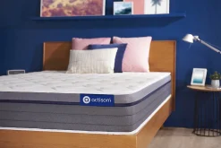 Matelas Ressorts ensachés et mémoire de forme - Confort : Equilibré><noscript><img width=
