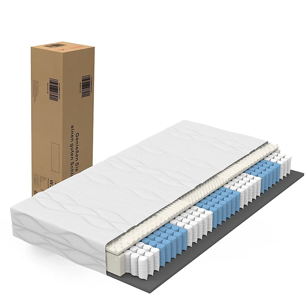 Blackcolors Matelas à ressorts ensachés Ortho Medic 160x200cm, H3, certifié Oeko-Tex, ergonomique 7 zones, hauteur 20cm, fabriqué en CHINE* Matelas
