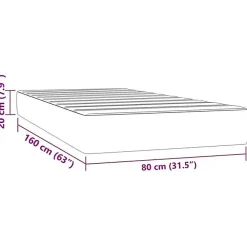 Vidaxl Matelas à ressorts ensachés pour enfants fermeté moyenne 80x160 cm similicuir* Matelas