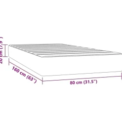 Vidaxl Matelas à ressorts ensachés pour enfants fermeté moyenne 80x160 cm similicuir* Matelas
