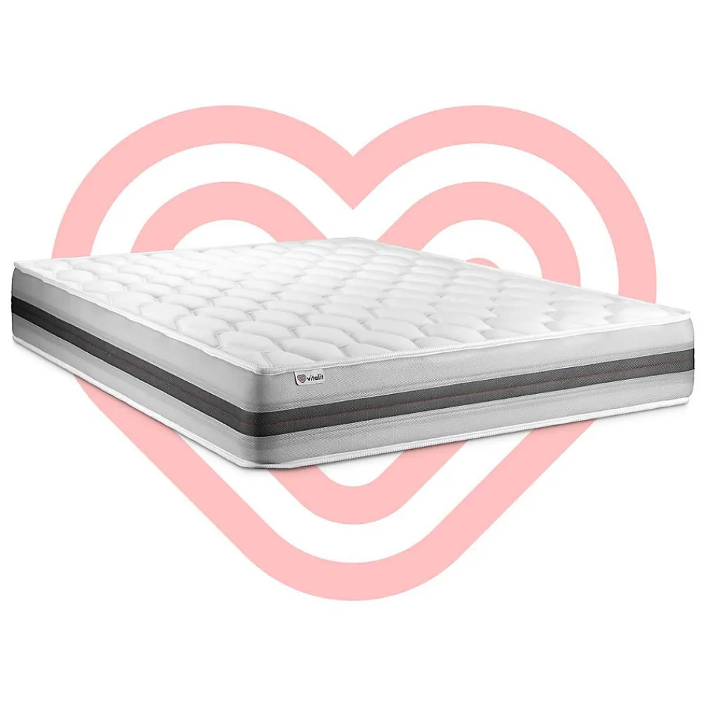 Matelas Ressorts ensachés et mémoire de forme - Confort : Equilibré>Vitalit New