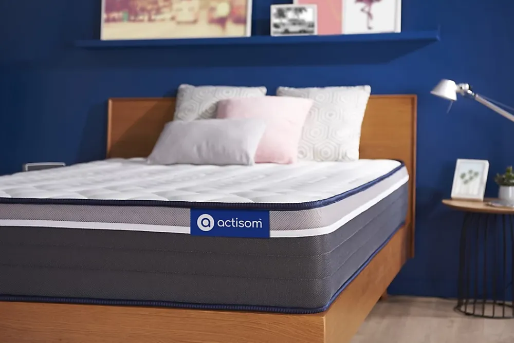 Actisom Matelas Ressorts ensachés et mémoire de forme - Confort : Très ferme* Matelas