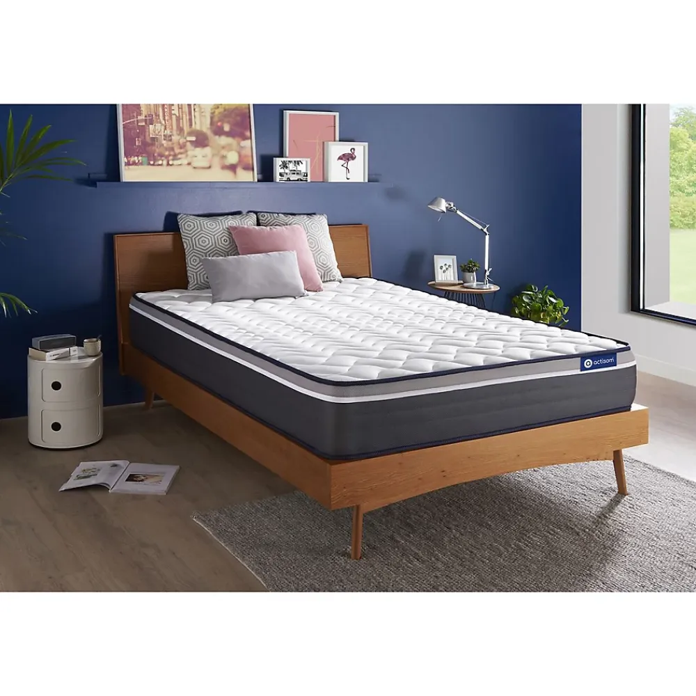 Actisom Matelas Ressorts ensachés et mémoire de forme - Confort : Très ferme* Matelas