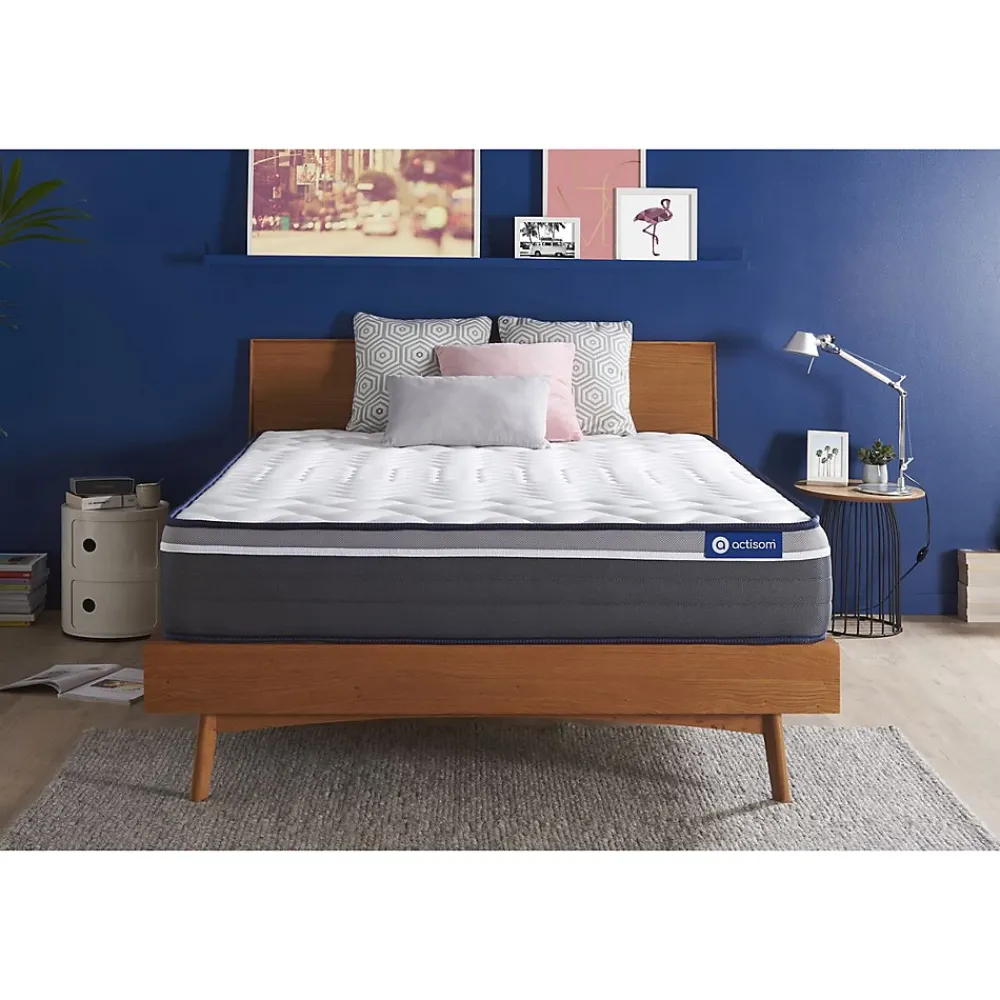 Actisom Matelas Ressorts ensachés et mémoire de forme - Confort : Très ferme* Matelas