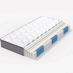 Blackcolors Matelas à ressorts ensachés ergonomique 7 zones,140x200cm,Hauteur 20cm,Dureté H3/Certifié Oeko-Tex* Matelas