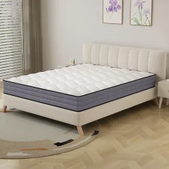 Blackcolors Matelas à ressorts ensachés ergonomique 7 zones,140x200cm,Hauteur 20cm,Dureté H3/Certifié Oeko-Tex* Matelas