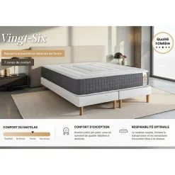 Matelas Ressorts ensachés et mémoire de forme - Confort : Ferme><noscript><img width=
