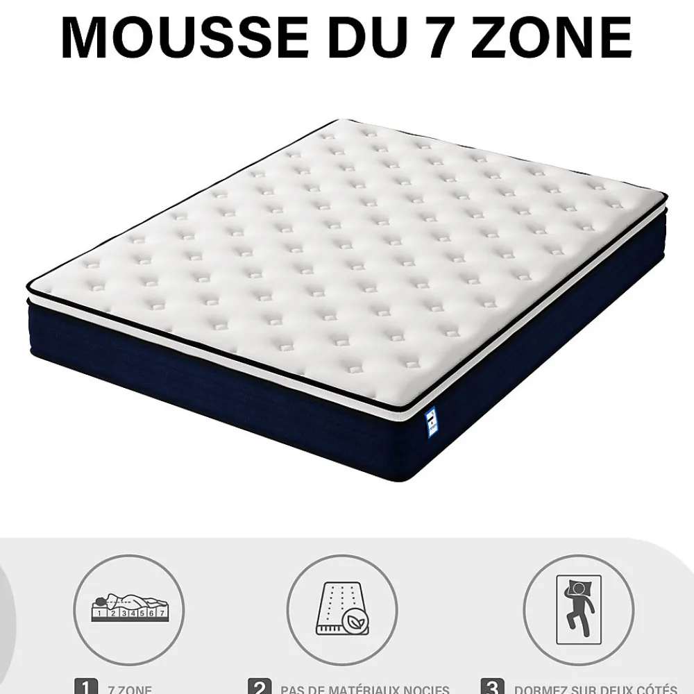 Matelas à ressorts 140x200 CM, épaisseur 25 cm>Teeno Best