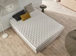 Matelas - VISCO LUXURY - Hermes - Haute densité HR Pro Nature - 26 cm - 90x190><noscript><img width=