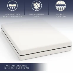 Matelas 140 X 200 Hauteur 14 cm Orthopédique Hypoallergénique Fabriqué en Italie>The White Stone Outlet