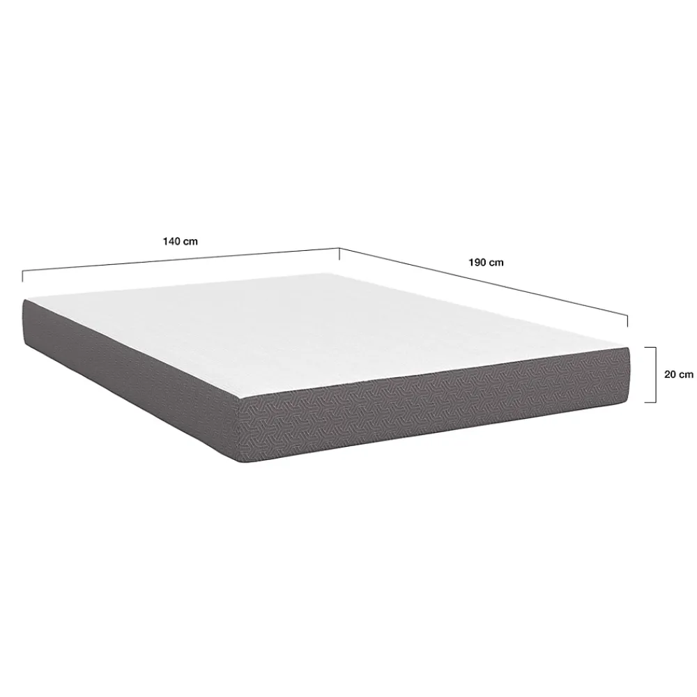 IDMarket Matelas 140 x 190 cm à mémoire de forme STELLA épaisseur 20 cm* Matelas