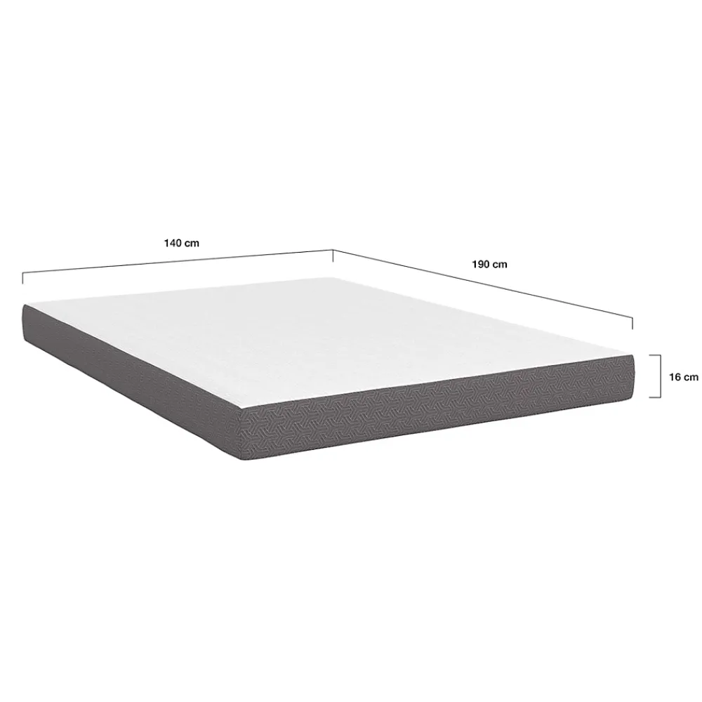 IDMarket Matelas 140 x 190 cm à mémoire de forme STELLA épaisseur 16 cm* Matelas