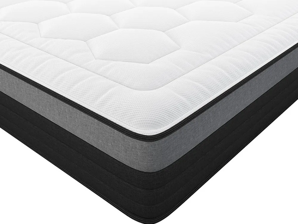 Matelas 90 x 200 cm hybride ressorts ensachés 7 zones et mémoire de forme ép.25cm - AMARANTE de NATUREA>Vente-unique New
