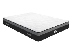Matelas 160 x 200 cm hybride ressorts ensachés 7 zones et mémoire de forme ép.25cm - AMARANTE de NATUREA>Vente-unique Hot