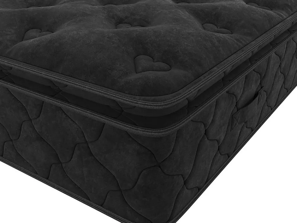 Matelas 140 x 190 cm ressorts ensachés surmatelas intégré ép.28cm - BLACK DREAM de YSMÉE>Vente-unique Best