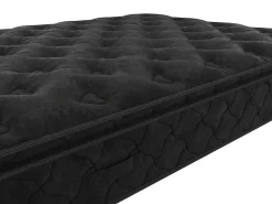 Matelas 140 x 190 cm ressorts ensachés surmatelas intégré ép.28cm - BLACK DREAM de YSMÉE><noscript><img width=