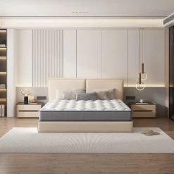Teeno Matelas a Memoire 90x190cm de Forme en Mousse et Ressorts, Épaisseur20 cm* Matelas