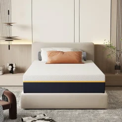 Matelas Adulte 90x190 cm, Épaisseur 21 cm, Mousse à Mémoire + Fibres de Charbon de Bambou>Teeno Discount