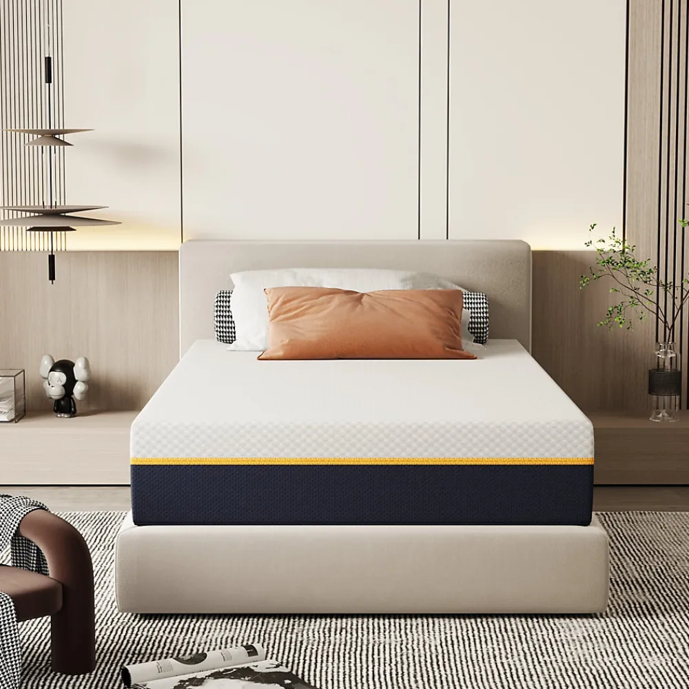 Matelas Adulte 90x190 cm, Épaisseur 21 cm, Mousse à Mémoire + Fibres de Charbon de Bambou>Teeno Discount