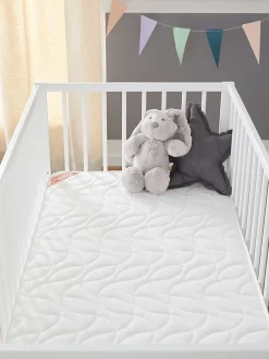 Babysom Matelas Bébé Climatisé - 1 Face Été Fraîche et 1 Face Hiver Ouatinée - Anti-acarien - Oeko-Tex - Fabrication française* Matelas