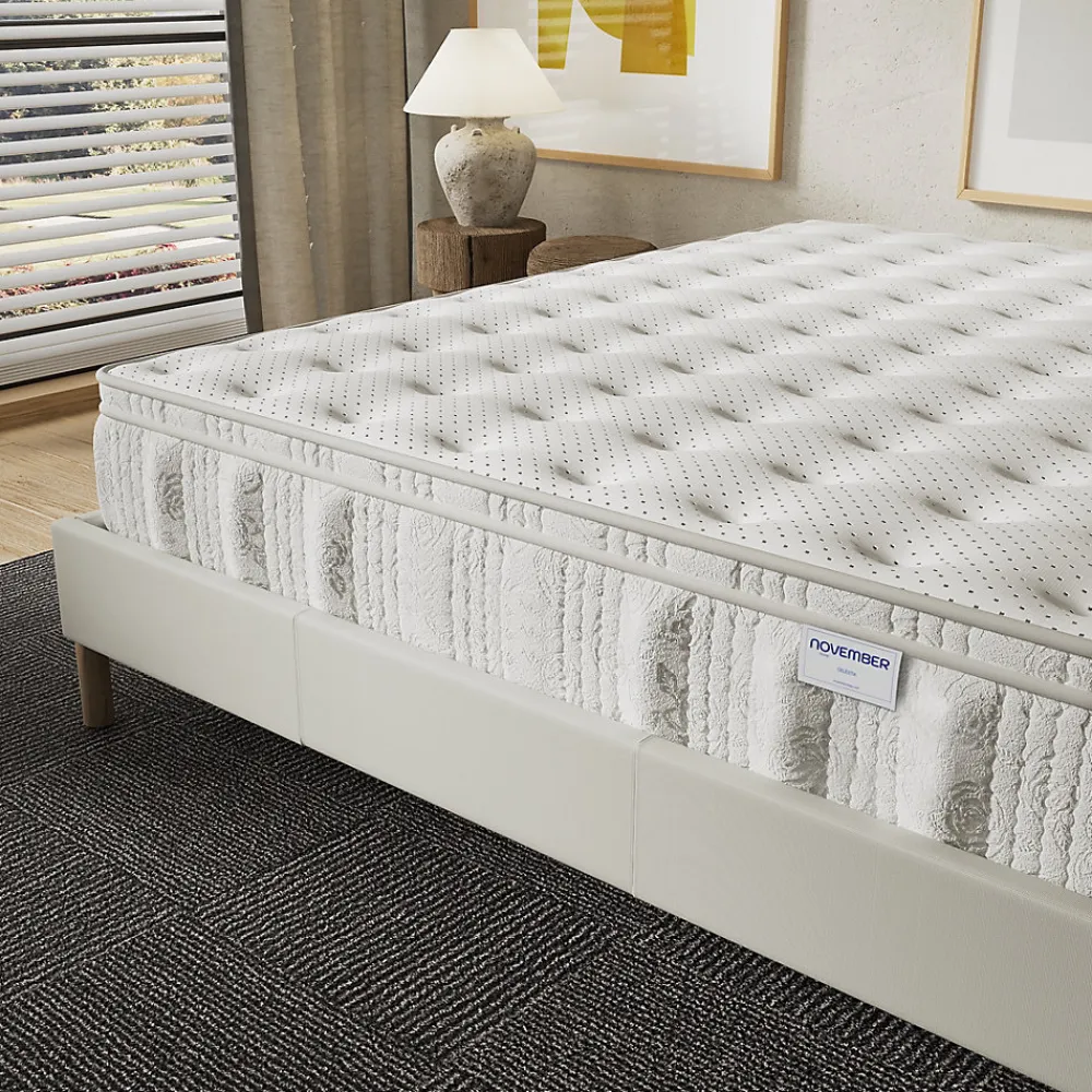 November Matelas Celestia - Épaisseur 30 cm - Ressorts ensachés & Mousse Charbon Actif - Indépendance de couchage - (160 x 200 cm)* Matelas