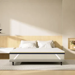 Matelas de 7,5 cm d'épaisseur, 160 x 200 cm, mousse à mémoire de forme, ergonomique, lavable><noscript><img width=