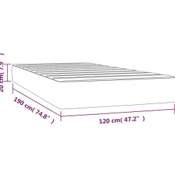 Matelas de lit à ressorts ensachés fermeté moyenne blanc 120x190x20 cm><noscript><img width=