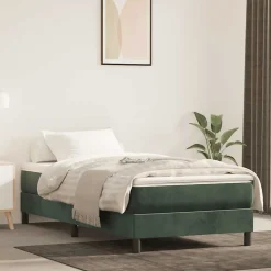 Vidaxl Matelas de lit à ressorts ensachés fermeté moyenne 80x220x20 cm velours* Matelas