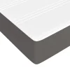 Vidaxl Matelas de lit à ressorts ensachés fermeté moyenne Gris 140x190x20cm Similicuir* Matelas