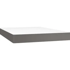 Vidaxl Matelas de lit à ressorts ensachés fermeté moyenne Gris 140x190x20cm Similicuir* Matelas
