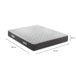 Talamo Italia Matelas double Davanz, matelas en mousse à mémoire de forme, matelas ergonomique, matelas à ressorts ensachés, 140x190xh28 cm* Matelas