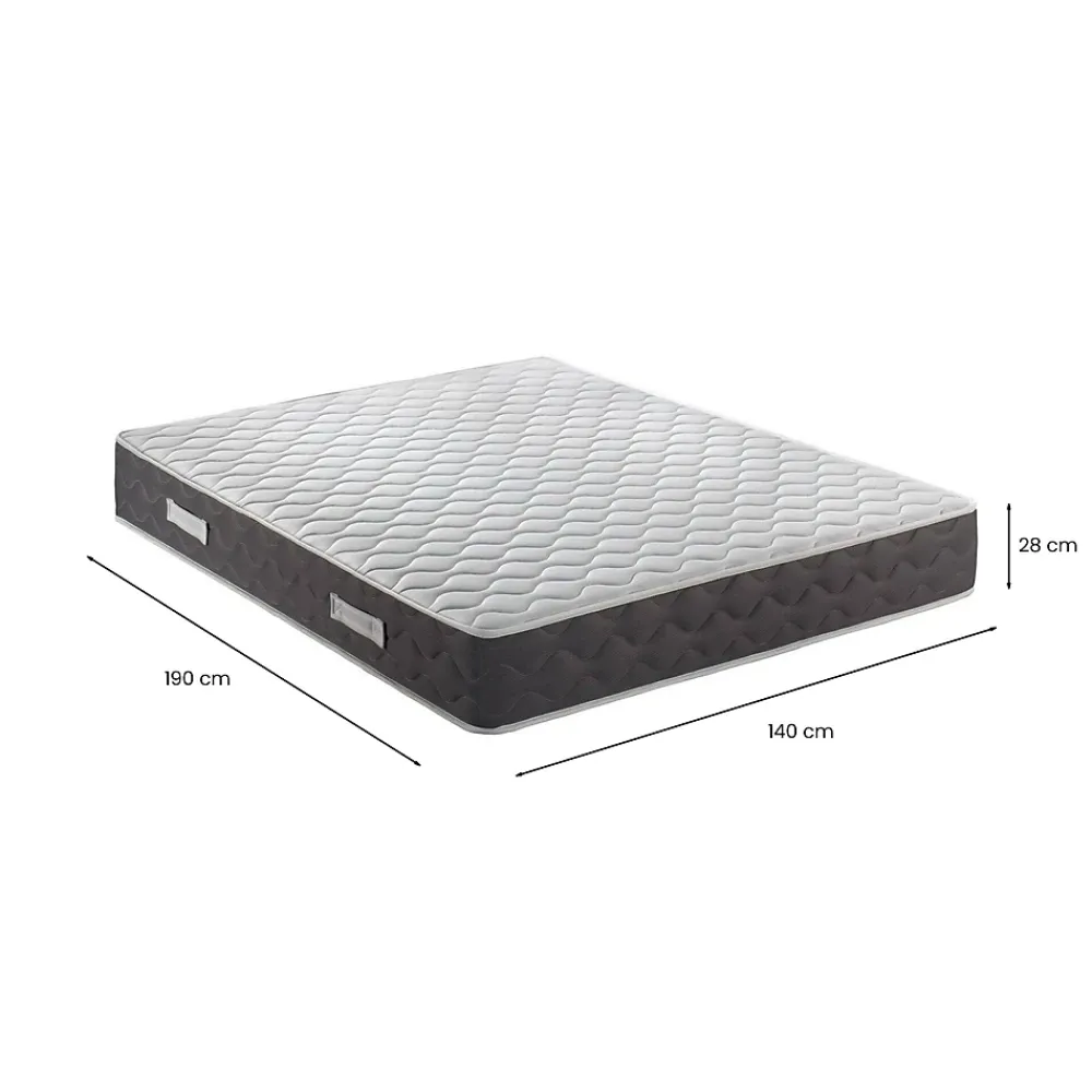 Talamo Italia Matelas double Davanz, matelas en mousse à mémoire de forme, matelas ergonomique, matelas à ressorts ensachés, 140x190xh28 cm* Matelas