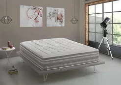 Talamo Italia Matelas double Dgiudic, orthopédique en mousse à mémoire de forme et microressorts ensachés,, 120x190h37 cm* Matelas