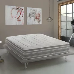 Talamo Italia Matelas double Dgiudic, orthopédique en mousse à mémoire de forme et microressorts ensachés,, 120x190h37 cm* Matelas